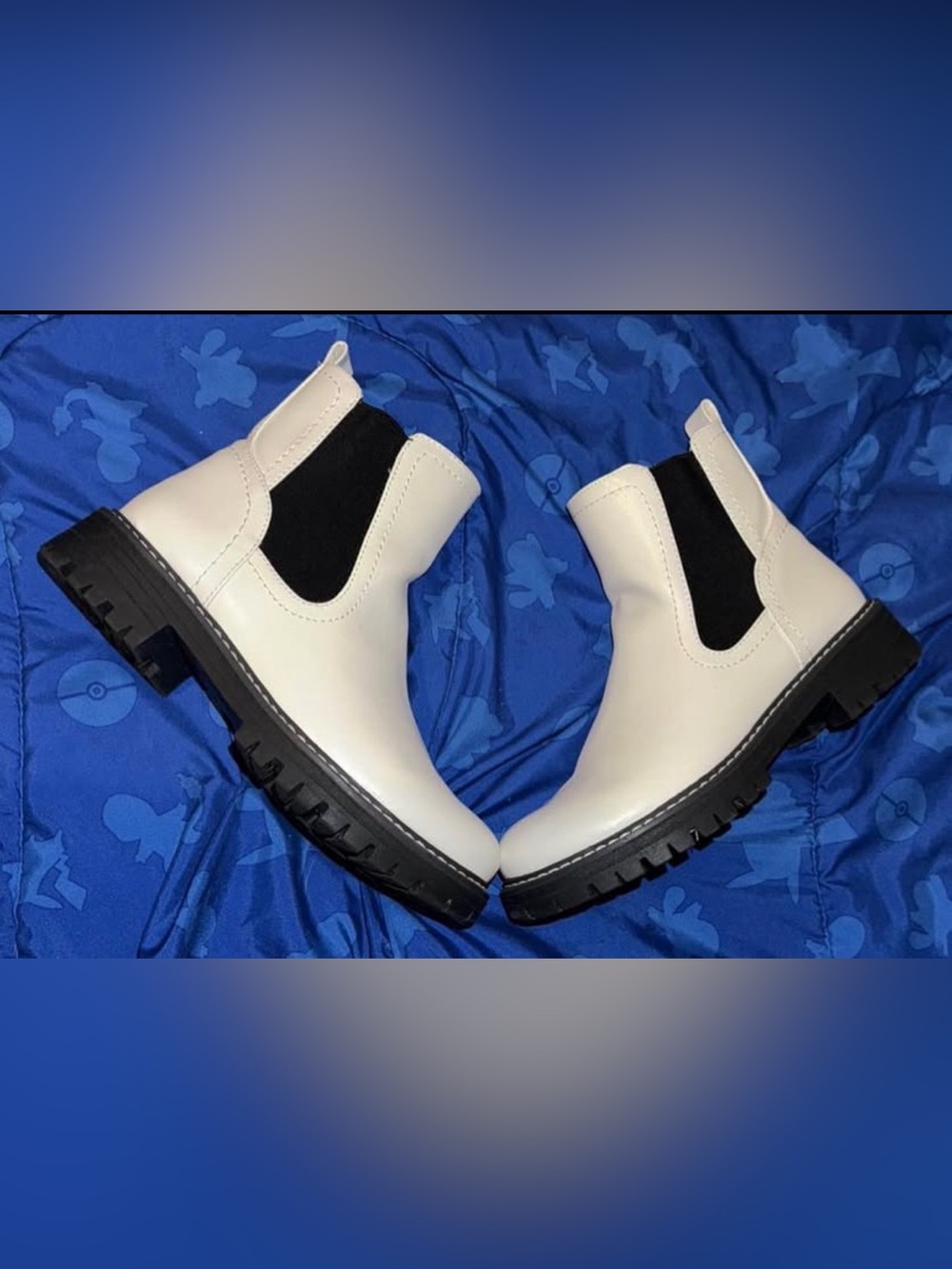Women’s White&Black Chester Boots